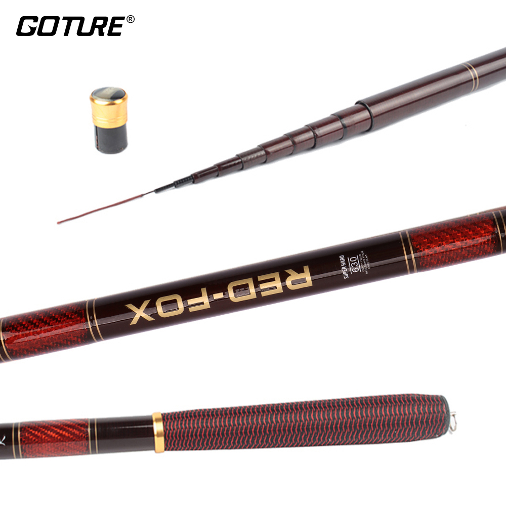 Goture 3.0-7.2M Stream Fishing Rod Carbon Fiber Telescopic Fishing